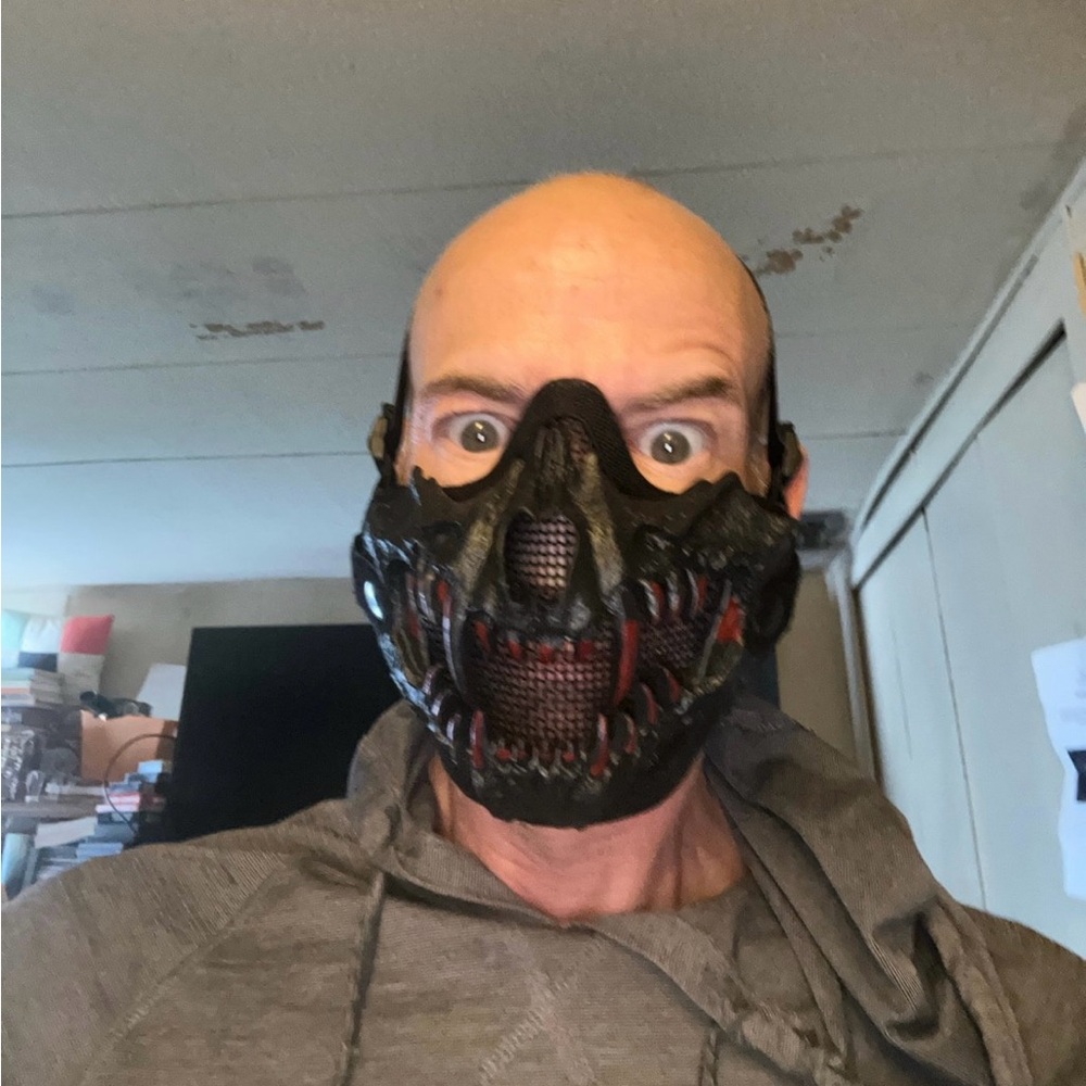 Scary party mask for adults with adjustable straps. New
